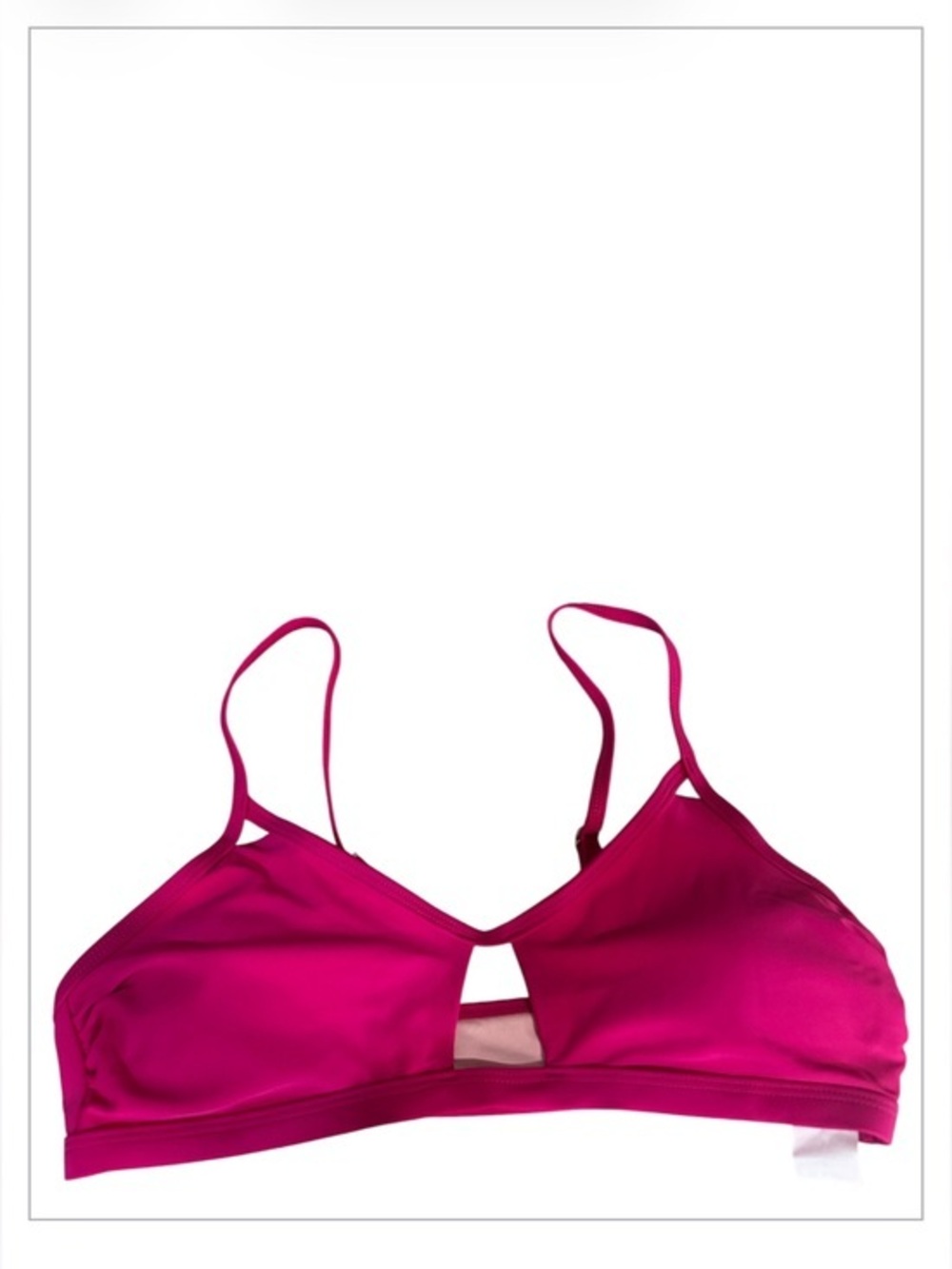 CUPSHE Women's Magenta Bikini
Adjustable Strap Bikini Top size medium
